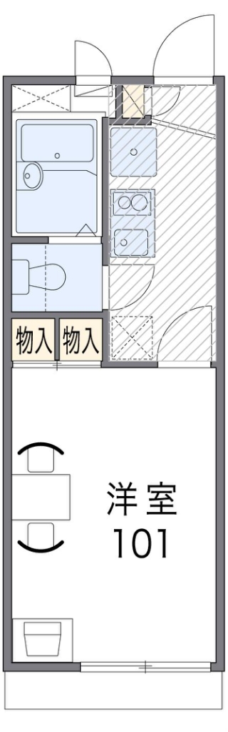 レオパレスオキツモ 間取り図