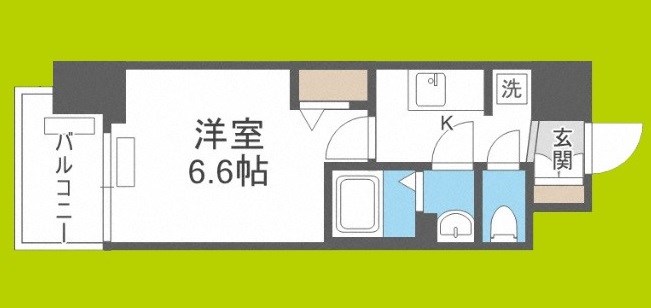 エステムコート四天王寺夕陽丘Ⅱ 間取り