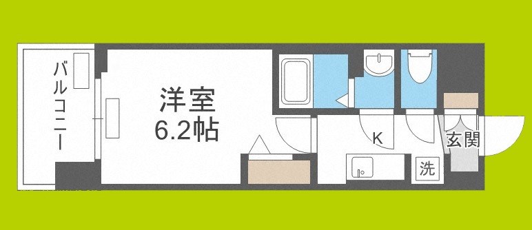 エステムコート四天王寺夕陽丘Ⅱ 間取り