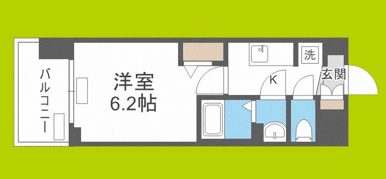 エステムコート四天王寺夕陽丘Ⅱ 間取り