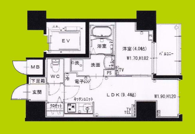 ローズコーポ堺筋本町 間取り