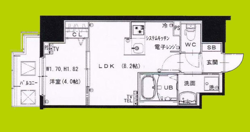 ローズコーポ堺筋本町 間取り