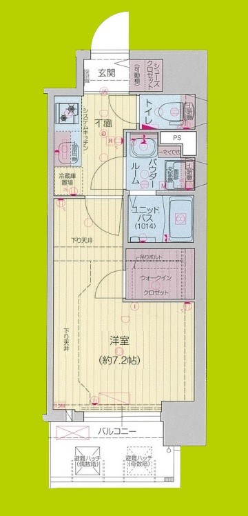 プレサンス堺筋本町エグゼブラン 間取り