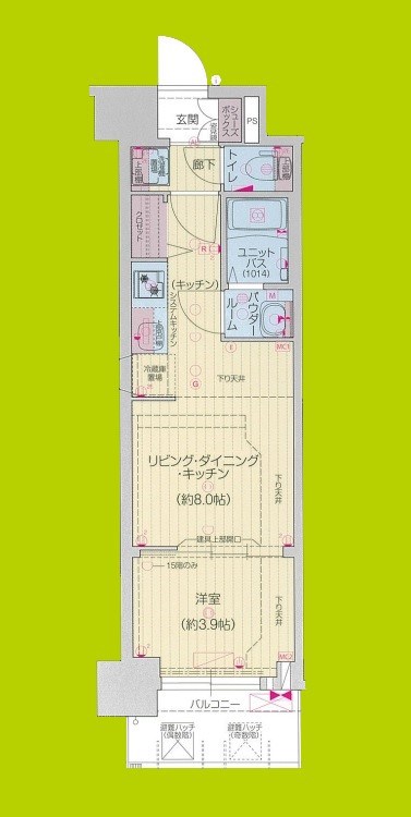 プレサンス堺筋本町エグゼブラン 間取り