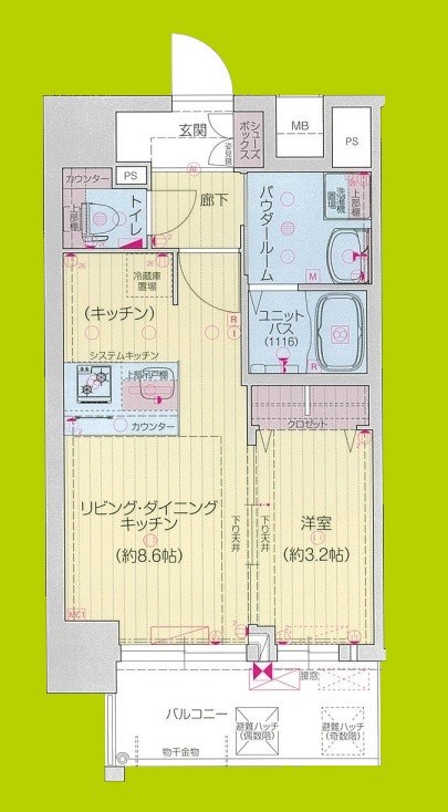 プレサンス四天王寺前夕陽ヶ丘　凛宮 間取り