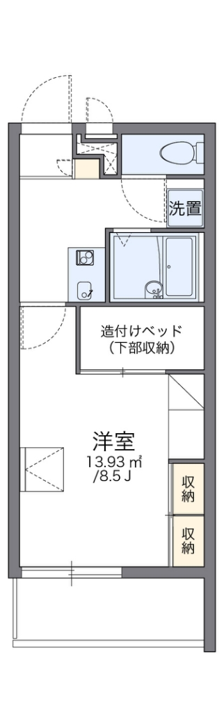 レオパレスリバーサイド 間取り