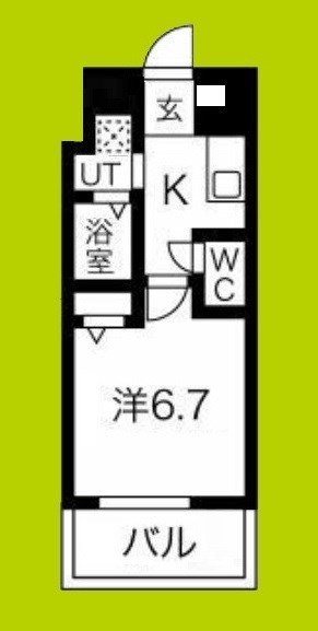 エグゼ難波西Ⅳ 間取り