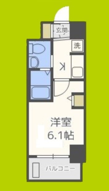 エステムコート難波WESTSIDEⅢドームシティ  間取り