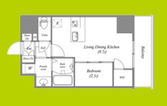 AFFLUENCE難波EAST 間取り