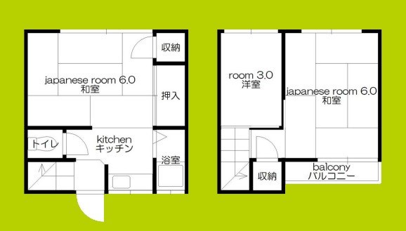 南加賀屋４丁目テラスハウス 間取り