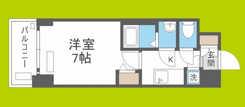 レジュールアッシュ難波MINAMIーⅡ 間取り