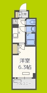 プレサンス四天王寺前夕陽ヶ丘アクティ 間取り