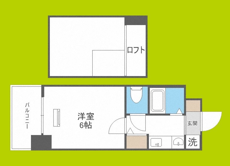 エステムコート梅田茶屋町デュアルスペース  間取り