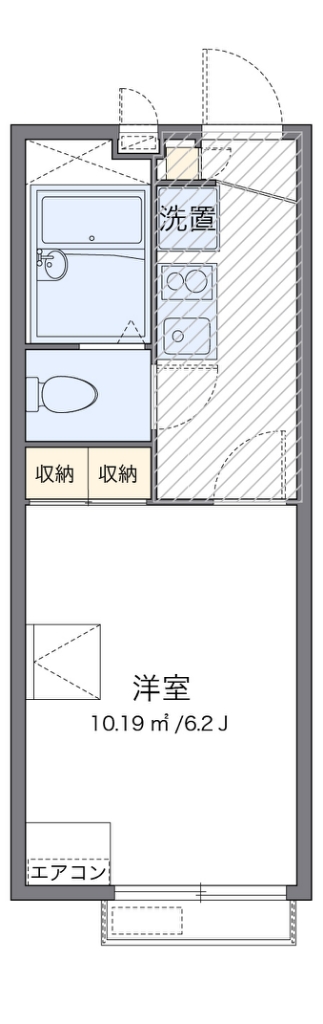 レオパレスハグレー　トマツⅡ 間取り