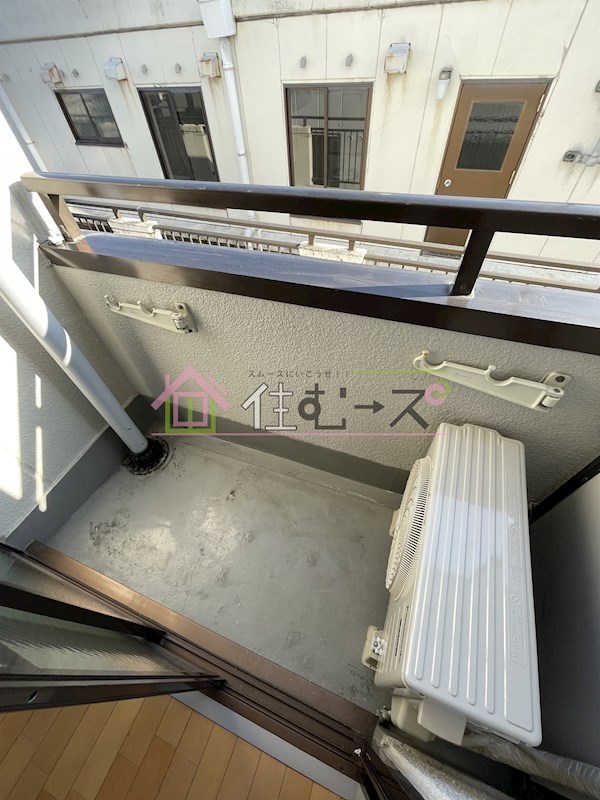 白樺ハイツ清水Ⅱ ベランダ