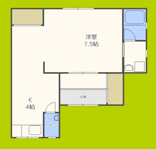 福町2丁目文化住宅 西 間取り