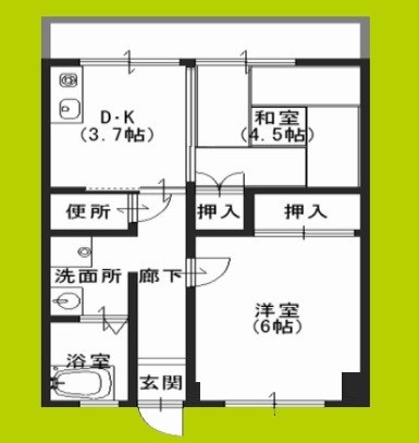 苅田ワイエスマンション 間取り