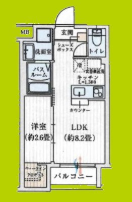 リアコート上新庄 間取り図