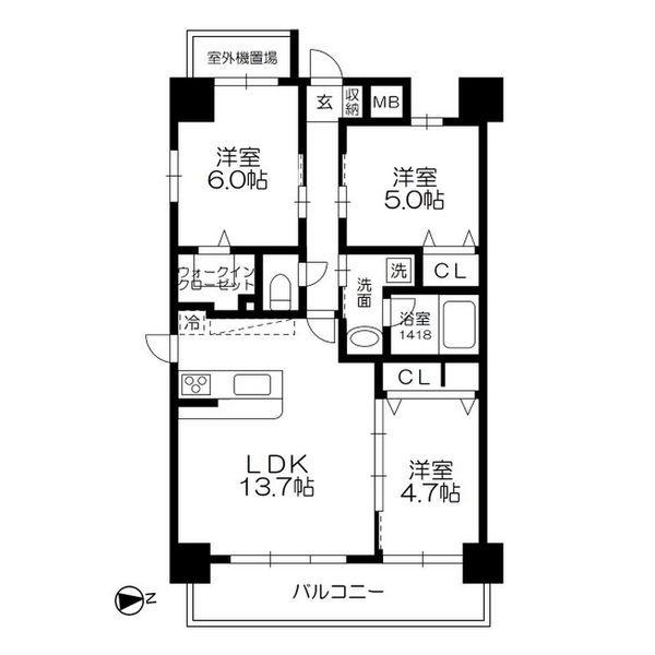 大阪府大阪市浪速区日本橋東２丁目 間取り