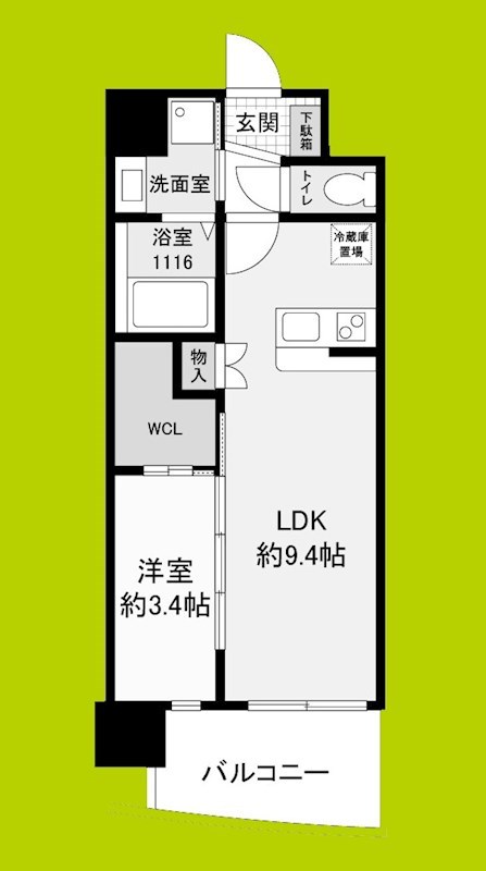 セレニテ江坂ミラク 間取り図