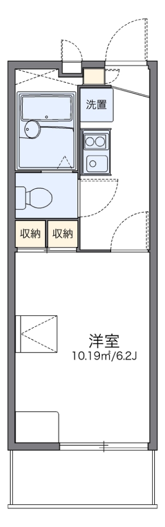 レオパレスパレス猪名寺Ⅲ 間取り図