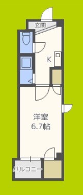 ベルフレージュ北堀江  間取り図