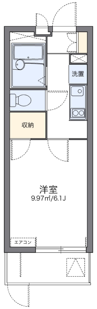 レオパレス長洲西通 間取り
