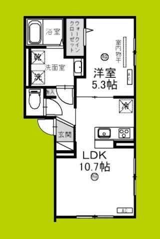 D-room平野Ⅳ 間取り図