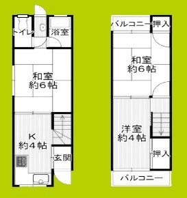 生野区中川5丁目　貸家 間取り