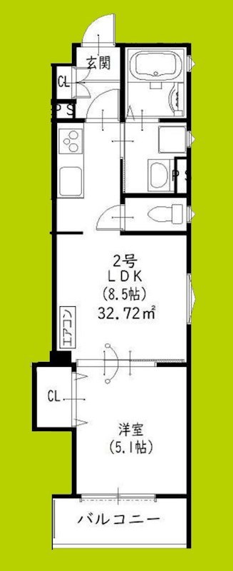 ラモーナ北条Ⅰ 間取り図