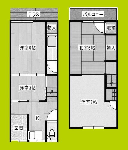 瓜破東カントリーハウス 間取り