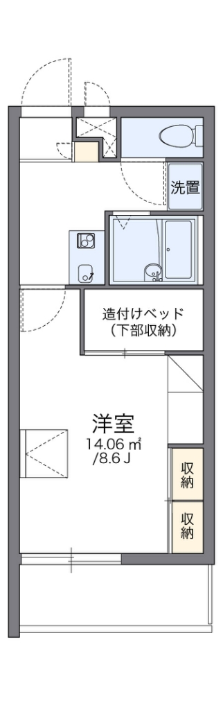 レオパレスルミナス　イースト 間取り