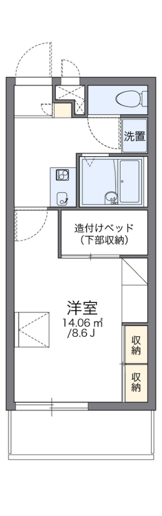 レオパレスルミナス　イースト 間取り