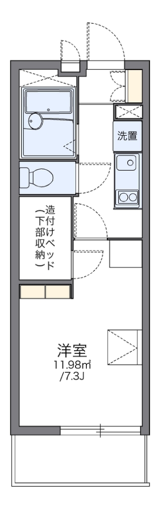 レオパレスグリチネ 間取り