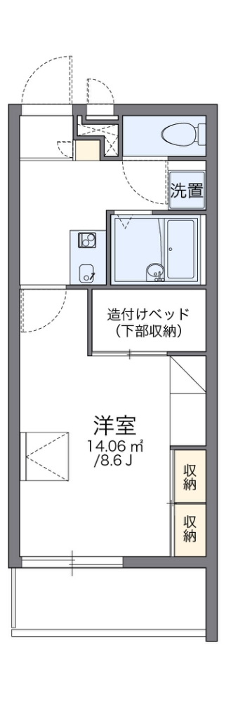 レオパレススリーアローズ 間取り