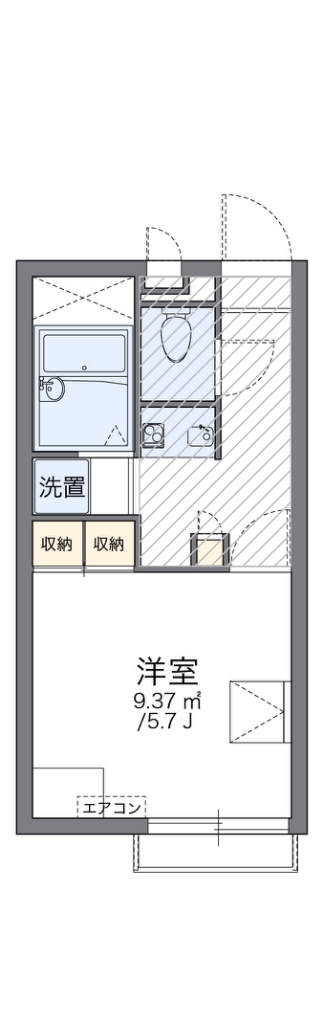 レオパレスセリバテール仁川 間取り
