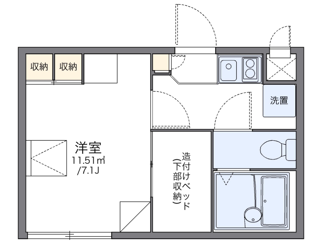 レオパレスサンイッコー 間取り