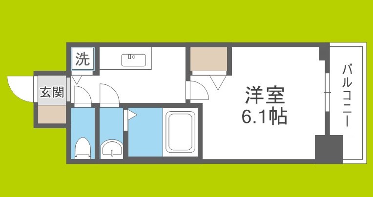 プレサンスタワー難波WEST 間取り