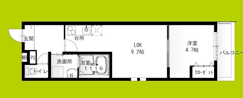 フジパレス弥刀Ⅰ番館 間取り