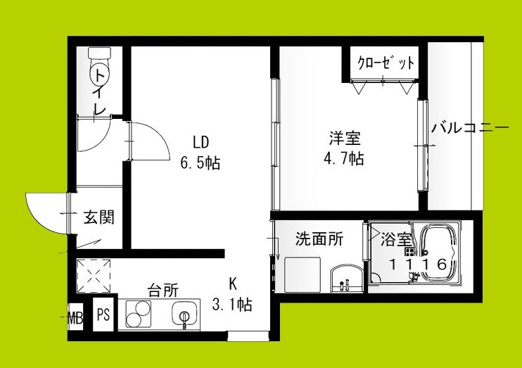 フジパレス弥刀Ⅴ番館 間取り