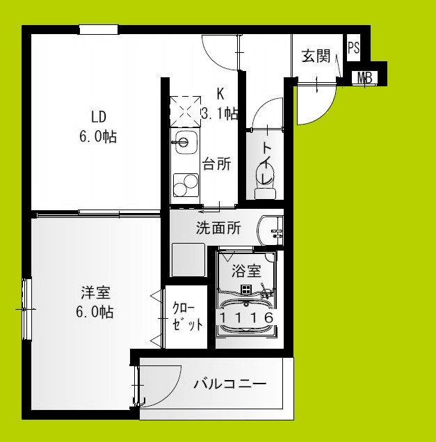 フジパレス弥刀Ⅰ番館 間取り