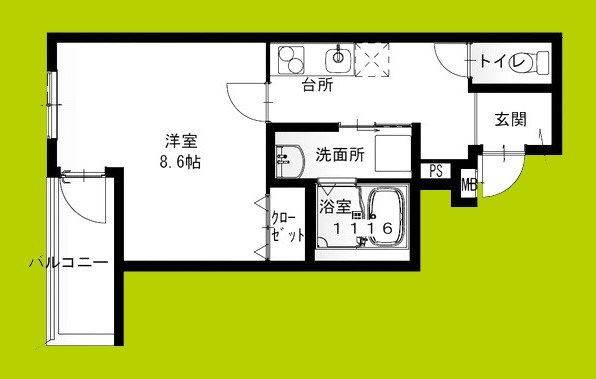 フジパレス弥刀Ⅱ番館 間取り