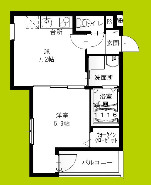 フジパレス弥刀Ⅴ番館 間取り