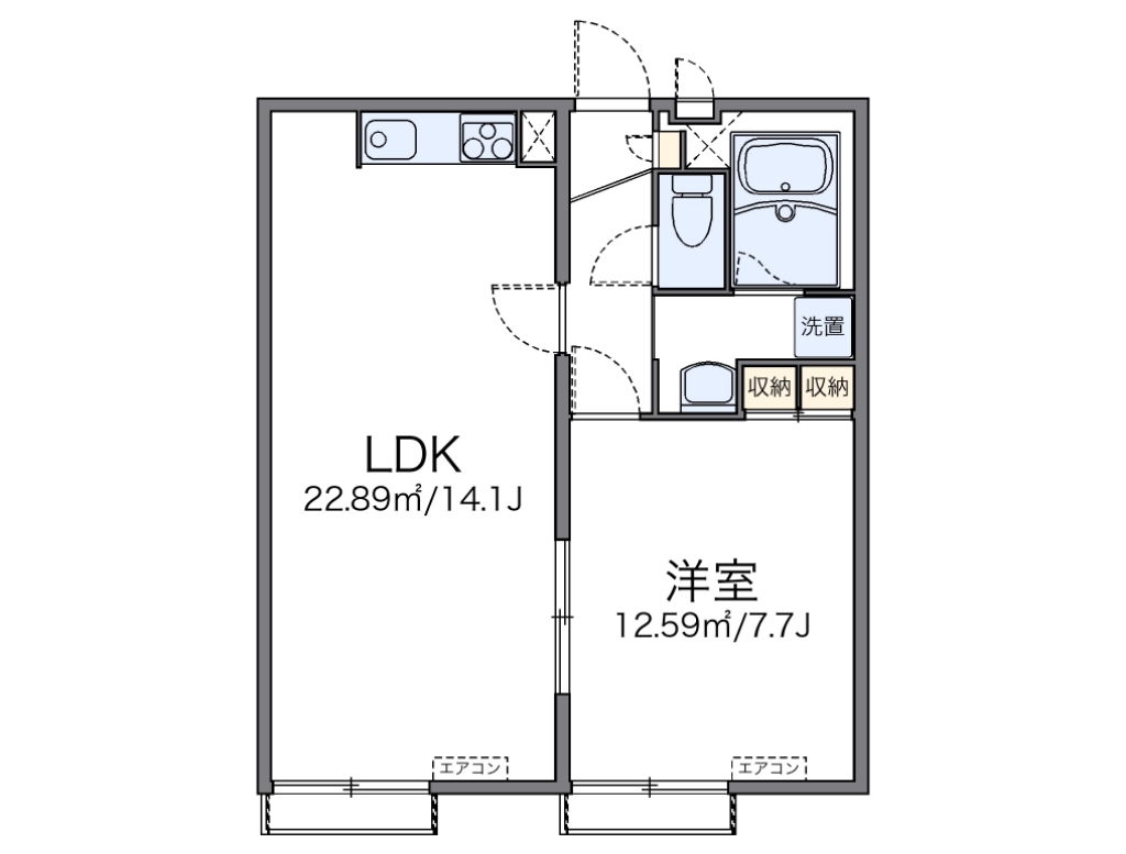 レオパレスやちよ 間取り