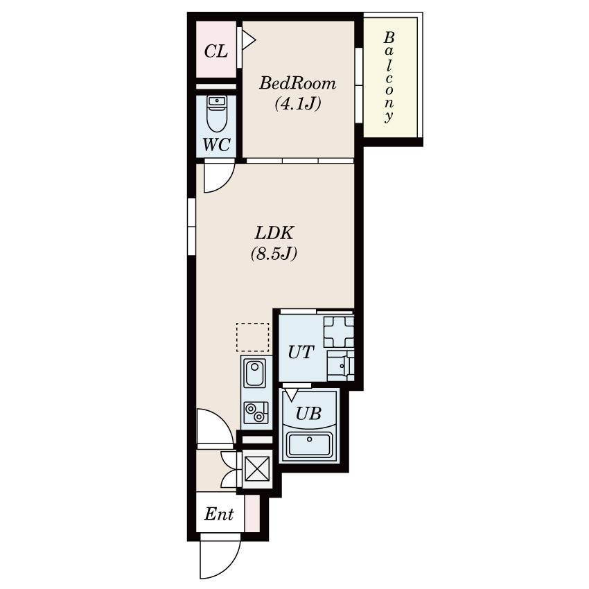 F asecia AMUZ Ⅰ 間取り