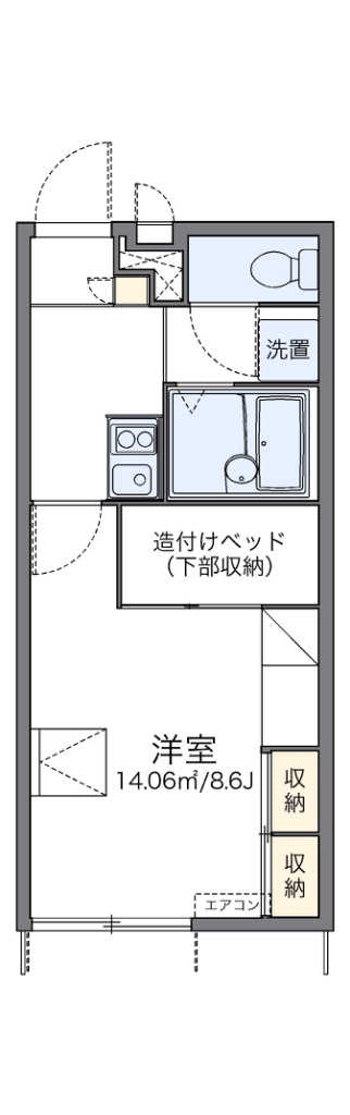 レオパレス中央公園 間取り