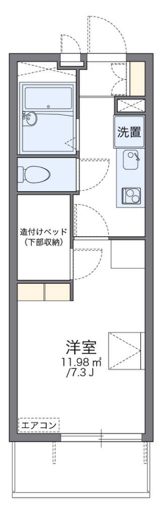 レオパレス金仙寺湖二号館 間取り