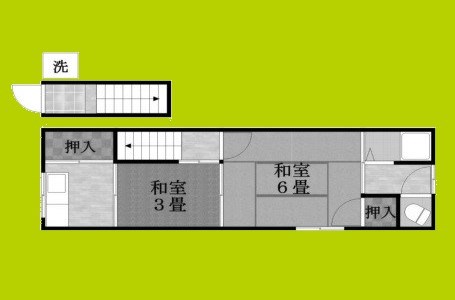 太子橋１丁目貸家　2F 間取り