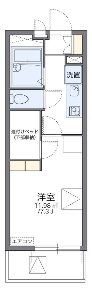 レオパレス金仙寺湖二号館 間取り