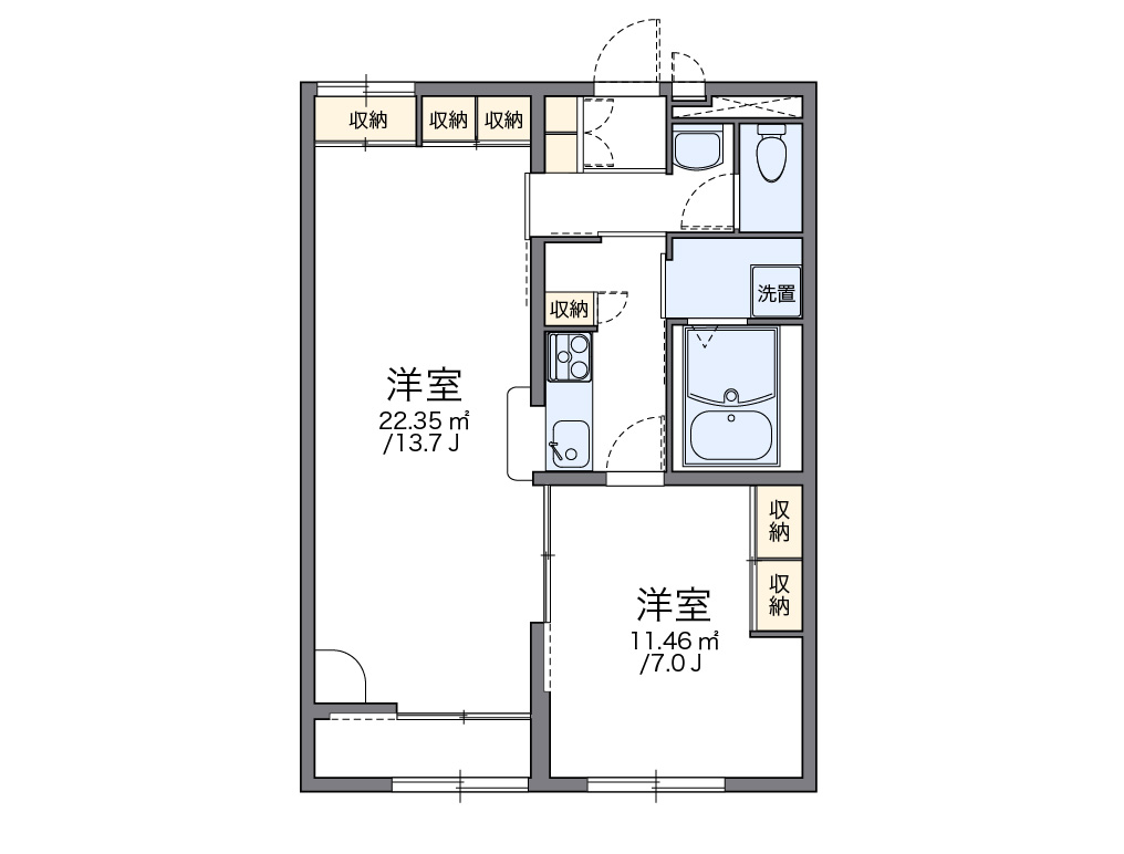 レオパレス千成Ⅱ 間取り